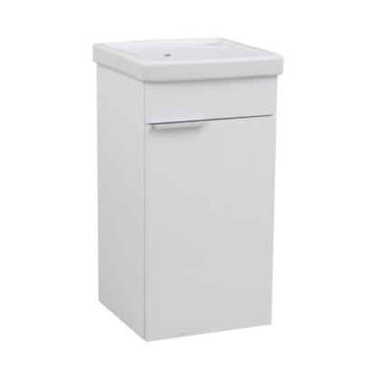 Tanque Em Polipropileno Com Gabinete De 1 Porta Branco Celite 75x38cm