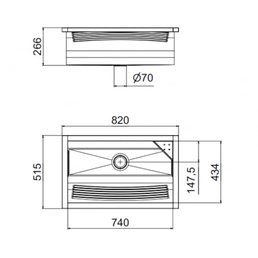 Tanque Inox 47 Litros Docol 82x51,5x26cm - Imagem principal - 9d990401-600f-45d7-a155-834ef2a27423