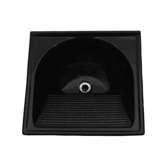 Tanque Marmofibra Preto Absoluto Decoralita 60x60cm - Imagem principal - 0ace46ce-830d-47a8-8838-e53d6a4f6e42