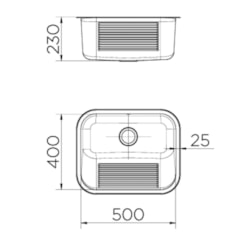 Tanque Monobloco Acetinado Docol 32L 50x40x23cm