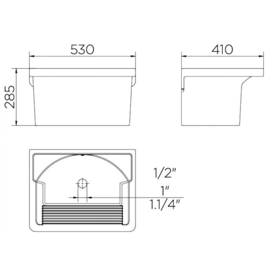 Tanque Suspenso 20l 53x41cm Branco Docol - Imagem principal - d516dab2-2744-47fa-b1e2-bb2e55ad52e5