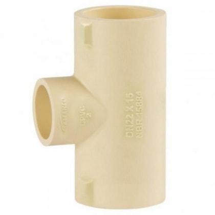 Tê De Redução Fêmea Super 28x22mm Cpvc Amanco