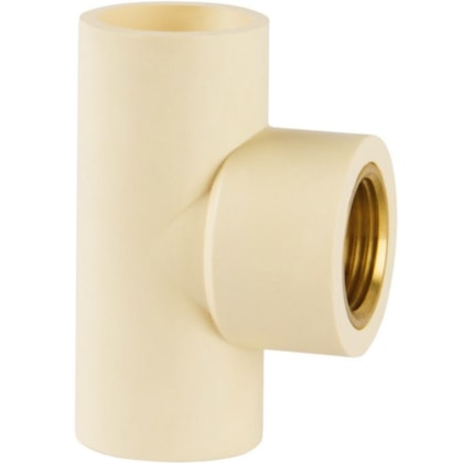 Tê De Transição Fêmea Super Cpvc Latão 22x3/4