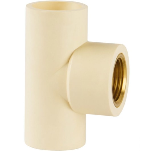 Tê De Transição Fêmea Super Cpvc Latão 22x3/4