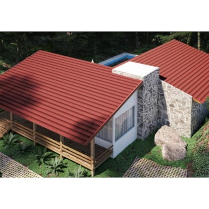 Telha Stilo 3D Vermelha Onduline 200x82cm