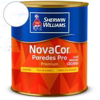 Tinta ACR Acetinado Paredes Pro Branco Sherwin Williams 0,9L