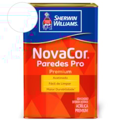 Tinta ACR Acetinado Paredes Pro NovaCor Branco Sherwin Williams 18L