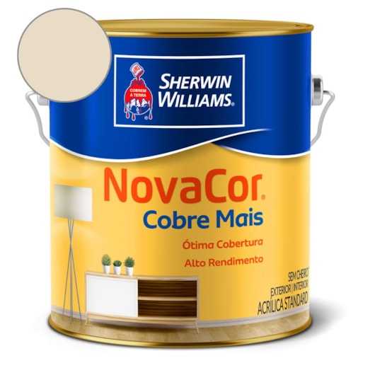Tinta ACR Cobre Mais NovaCor Palha Sherwin Williams 3,6L - Imagem principal - e15b6f3d-9d73-4eca-b711-8094716fb928