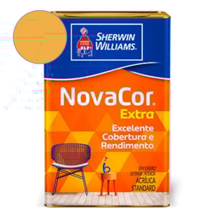 Tinta ACR Fosco Mais Rendimento NovaCor Amarelo Sol Sherwin Williams 18L