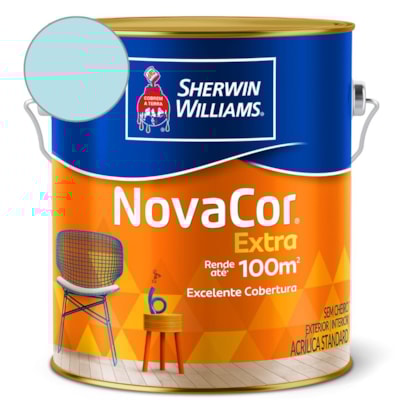 Tinta ACR Fosco Mais Rendimento NovaCor Azul Sereno Sherwin Williams 3,6L