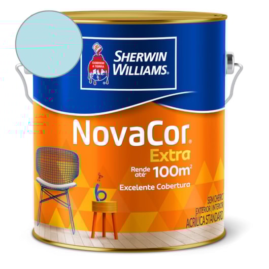 Tinta ACR Fosco Mais Rendimento NovaCor Azul Sereno Sherwin Williams 3,6L - Imagem principal - 8dec1b68-954c-4329-98fd-e8300058657c