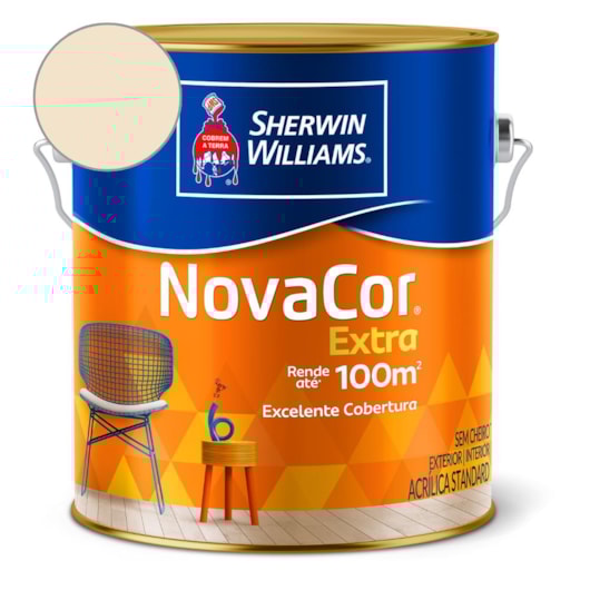 Tinta ACR Fosco Mais Rendimento NovaCor Perola Sherwin Williams 3,6L - Imagem principal - d98f2f1c-6abd-4eef-99f5-8bc46ae3e5e1