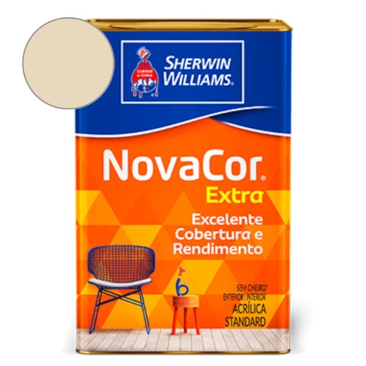 Tinta ACR Fosco Mais RendiMetaliconto NovaCor Marfim Sherwin Williams 18L - Imagem principal - 5d708069-db19-4384-aba0-a14e8914f83e