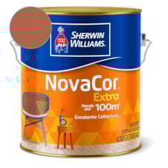 Tinta ACR Fosco Mais RendiMetaliconto NovaCor Terracota Natural Sherwin Williams 3,6L