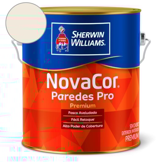Tinta ACR Fosco Paredes Pro Bianco Sereno Sherwin Williams 3,6L - Imagem principal - 3a4da0fd-d0d1-4e69-b7c1-7259c8bfe485