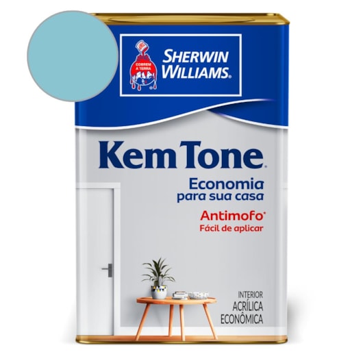 Tinta ACR KemTone Fosco Azul Ceu Sherwin Williams 18L - Imagem principal - dbe9740e-9fac-4296-ae29-0ac26224eb96