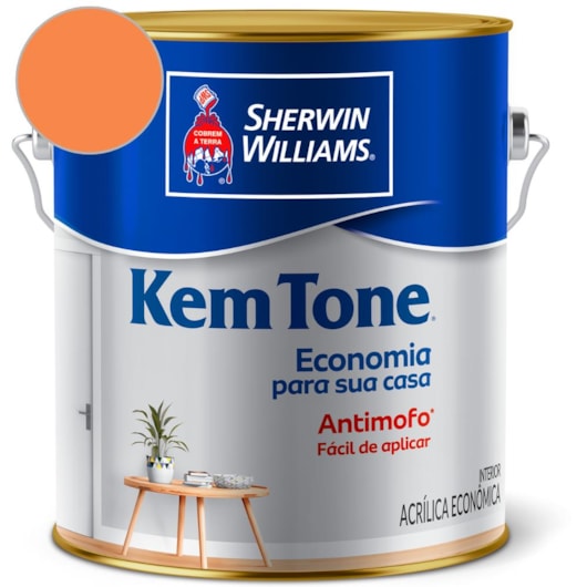 Tinta ACR Kemtone Fosco  Cenoura Sherwin Williams 3,6L - Imagem principal - d2e1bd44-aa27-411c-83cc-7a0d3a200e65