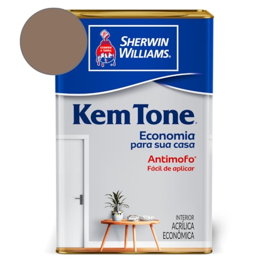 Tinta ACR Kemtone Fosco Marrom Historico Sherwin Williams 18L - Imagem principal - 3a508c2f-57b9-49c3-a384-0d8365b33ae8