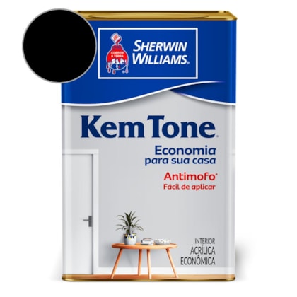 Tinta ACR Kemtone Fosco Preto Sherwin Williams 18L