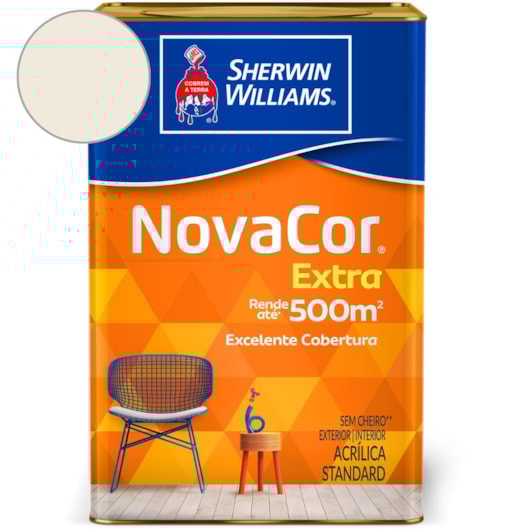 Tinta ACR Mais Rendimento NovaCor Fosco Bianco Sherwin Williams 18L - Imagem principal - c093011a-8fd8-4f9b-aff1-cad82f5a49c1