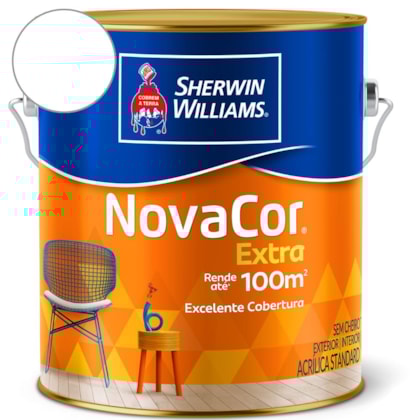Tinta ACR Mais RendiMetaliconto NovaCor Branco Fosco Sherwin Williams 3,6L