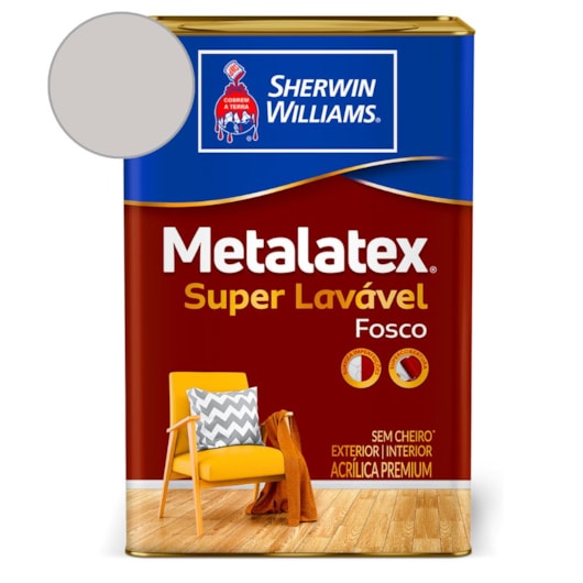 Tinta ACR Melatex Fosco Cinza Urbano Sherwin Williams 18L - Imagem principal - f8c2e0ba-b48b-4822-86c9-04ea377c74bf