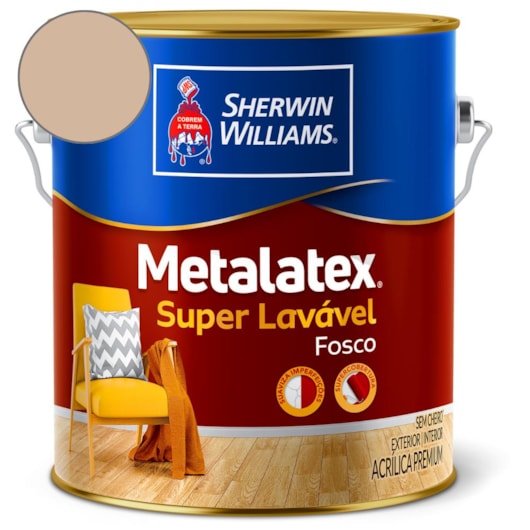 Tinta ACR Metalatex Fosco Areia Sherwin Williams 3,6L - Imagem principal - 530fe8a1-ffad-4827-a77d-8714866691ef