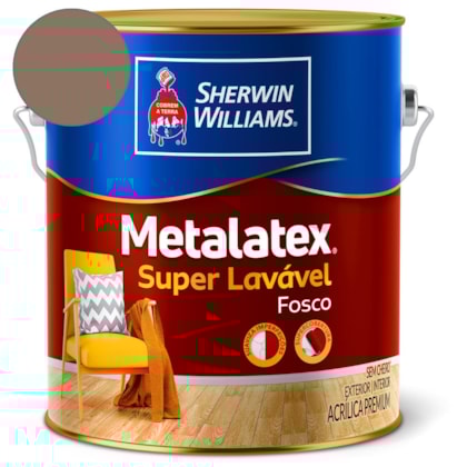 Tinta ACR Metalatex Fosco Marrom Historico Sherwin Williams 3,6L