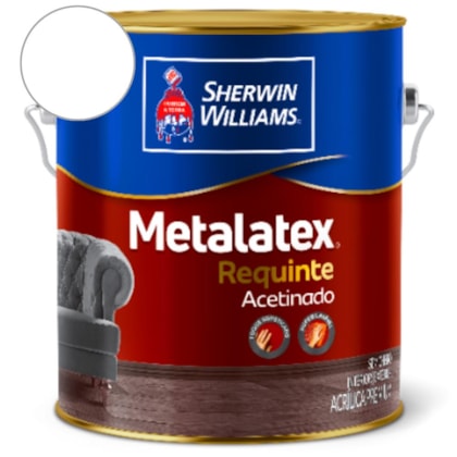 Tinta ACR Metalatex Requinte Super Lavável Acetinado Branco Sherwin Williams 3,6L