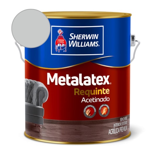 Tinta ACR Metalatex Requinte Super Lavável  Cinza Alpes Sherwin Williams 3,6L - Imagem principal - 229e080f-90da-453c-9092-b05780f59eba