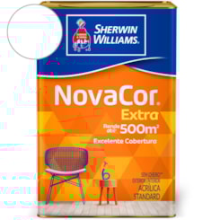 Tinta ACR NovaCor Mais RendiMetaliconto Fosco Branco Sherwin Williams 18L