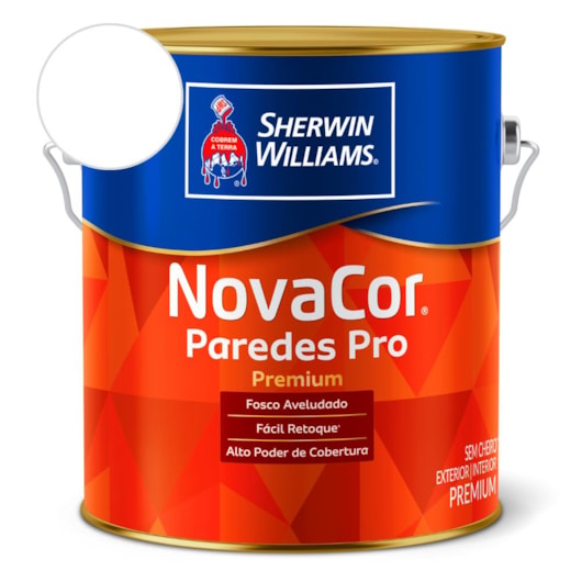 Tinta Acrílica Acetinado Paredes Pro NovaCor Branco Sherwin Williams 3,6L - Imagem principal - 3b28cb53-ebf5-4e77-a345-1b78f13ced55