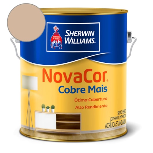 Tinta Acrílica Cobre Mais NovaCor Areia Sherwin Williams 3,6L - Imagem principal - 503bec8e-6bb7-4b2e-8efb-776571fe2944