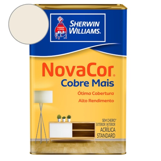 Tinta Acrílica Cobre Mais NovaCor Bianco Sereno Sherwin Williams 18L - Imagem principal - fdc4c268-3c86-4032-b342-7777925cc82a