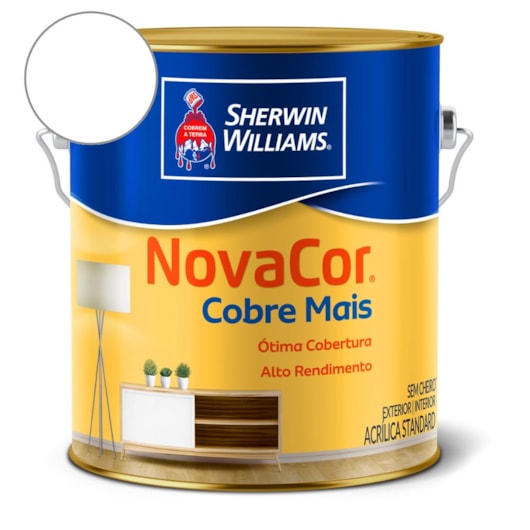 Tinta Acrílica Cobre Mais NovaCor Branco Sherwin Williams 3,6L - Imagem principal - 93c4b866-f30b-40e1-af24-ab088728b1d4