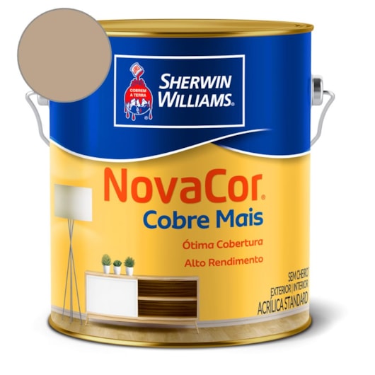 Tinta Acrílica Cobre Mais NovaCor Camurça Sherwin Williams 3,6L - Imagem principal - a90d8190-ac74-4335-baff-ac5c2e72c0f6