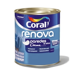 Tinta Acrílica Creme Premium Fosco Renova Paredes e Tetos 800Ml Coral