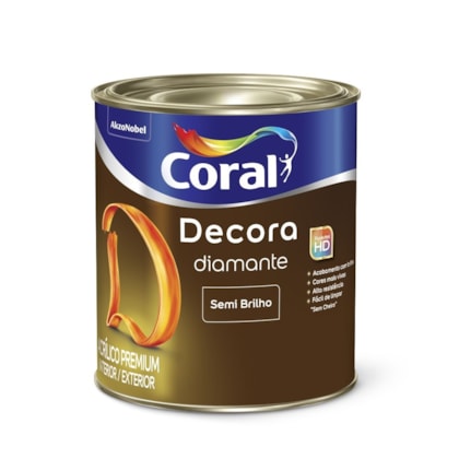 Tinta Acrílica Decora Semi Brilho Base P 800ml Coral