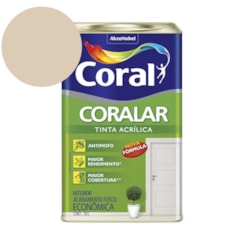 Tinta Acrílica Econômica Coralar Acrílico Fosco Areia 18l Coral