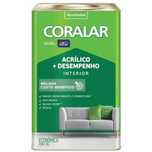 Tinta Acrílica Econômica Coralar Acrílico Fosco Camurça 18l Coral - Imagem principal - 63478402-9518-455c-b763-3f9d619f1dc9