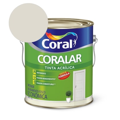 Tinta Acrílica Econômica Coralar Acrílico Fosco Gelo 3.6l Coral