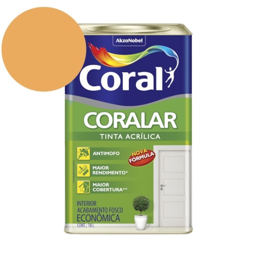 Tinta Acrílica Econômica Coralar Acrílico Fosco Luar Do Sertão 18l Coral - Imagem principal - ffe3e886-4cb4-4aca-9cd2-f829bf782b72