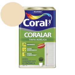 Tinta Acrílica Econômica Coralar Acrílico Fosco Marfim 18l Coral