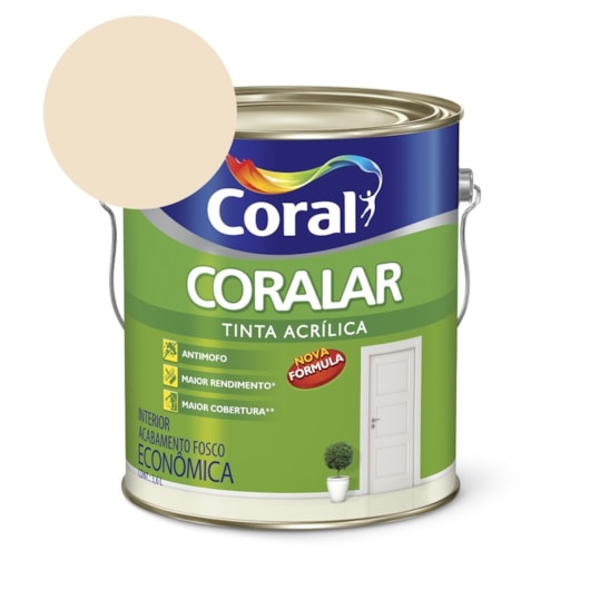 Tinta Acrílica Econômica Coralar Acrílico Fosco Pérola 3.6l Coral - Imagem principal - c2585165-0bd9-4944-b04d-1d36e6d0a688