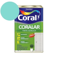 Tinta Acrílica Econômica Coralar Acrílico Fosco Verde Piscina 18l Coral