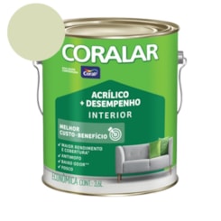 Tinta Acrílica Econômica Coralar Acrílico Fosco Verde Vale 3.6l Coral