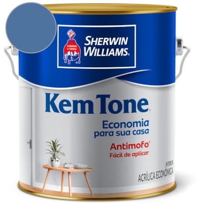 Tinta Acrílica Kemtone Fosco Azul Indigo Sherwin Williams 3,6L