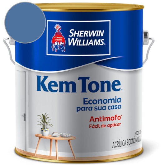 Tinta Acrílica Kemtone Fosco Azul Indigo Sherwin Williams 3,6L - Imagem principal - ea2ff6db-32fe-45f3-ba1d-828f9bbf6ff8
