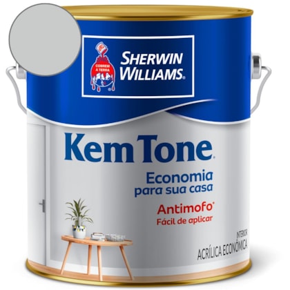 Tinta Acrílica Kemtone Fosco Cinza Alpes Sherwin Williams 3,6L