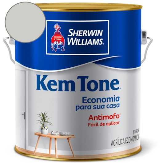 Tinta Acrílica Kemtone Fosco Elemento Cinza Sherwin Williams 3,6L - Imagem principal - 0fd705ca-8249-4dd3-be46-34c3c9863d61